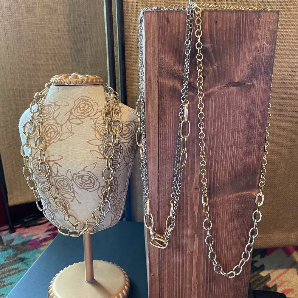 Set of 3 Fashion Chain Necklaces